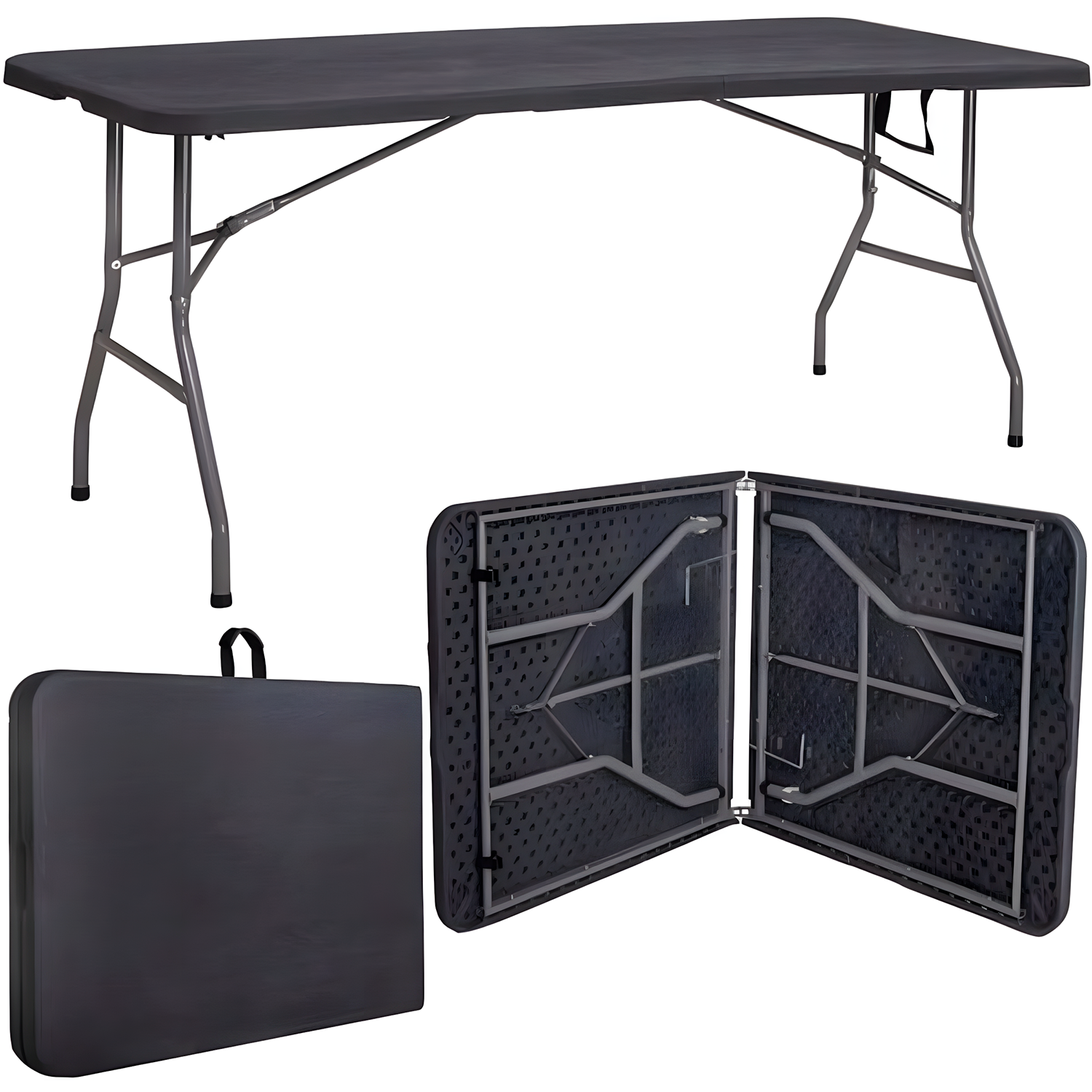 Mesa Retangular Dobrável Multiuso Portátil de Camping 180cm Mesa Retangular Dobrável Multiuso Portátil de Camping 180cm